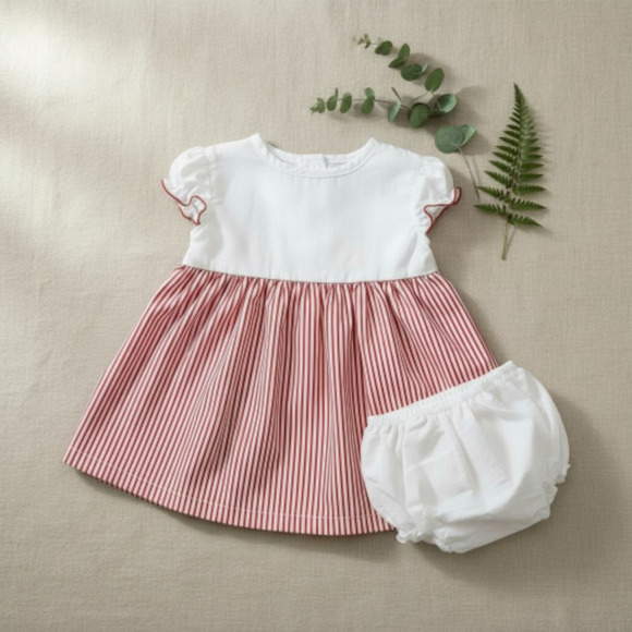 New Baby Girls Dress Set with matching headband underwear size 0 to 3 months - Picture 3 of 3